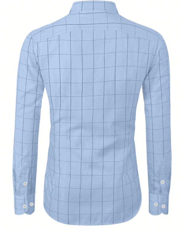 Chemise à manches longues à carreaux et à motif graphique simple