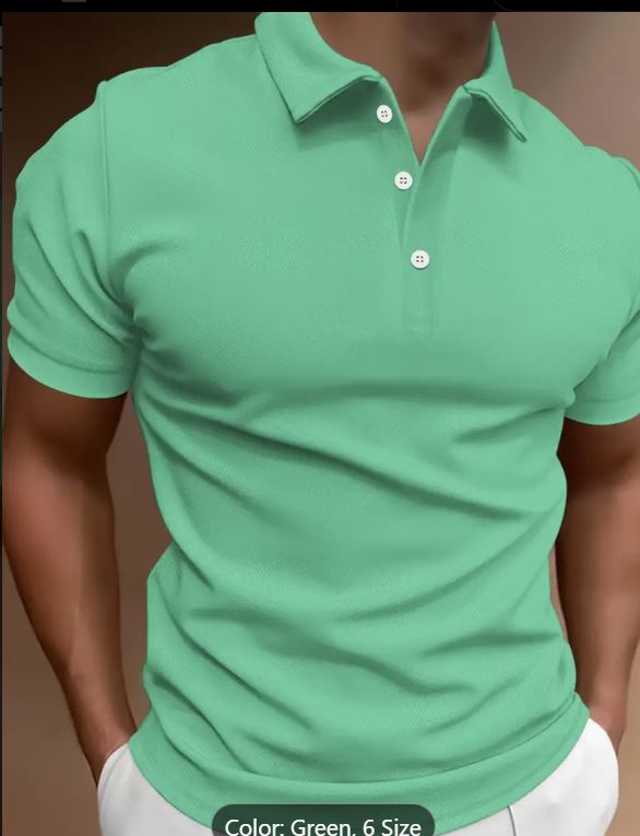 Chemise classique décontractée à manches courtes de couleur unie