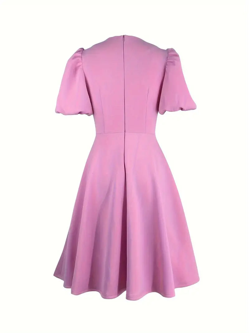 Robe mi-longue lavande élégante