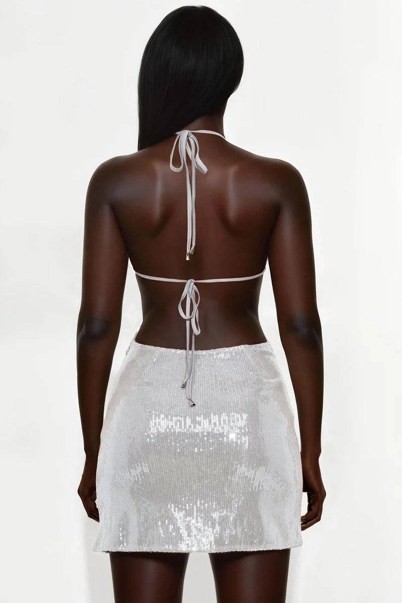 Robe mini à sequins