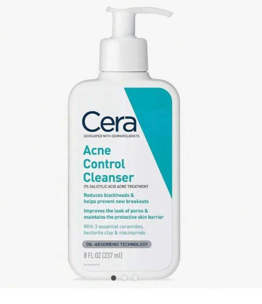 Nettoyant visage Ceravee anti-acné | Nettoyant à l'acide salicylique avec argile purifiante, niacinamide et céramides