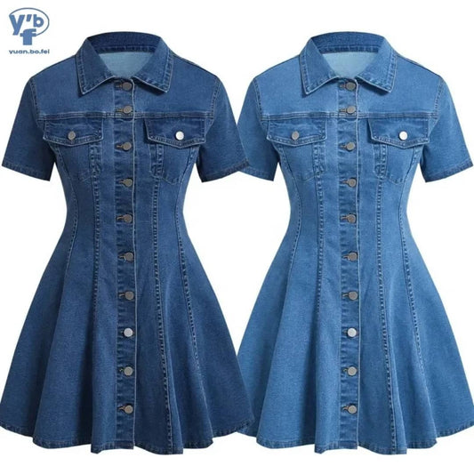 Mini robe decontractee coupe evasee