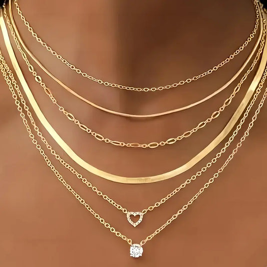 Ensemble de colliers à pendentif en 6 pièces pour femmes -