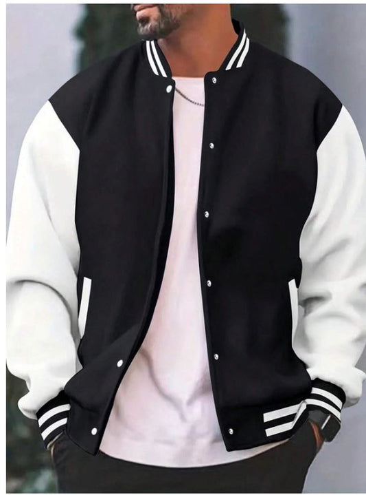 Veste de baseball rayée à imprimé l