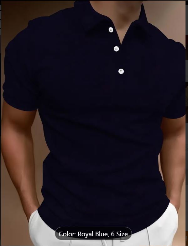 Chemise classique décontractée à manches courtes de couleur unie