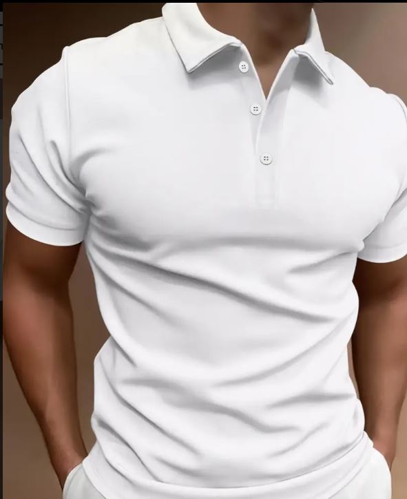 Chemise classique décontractée à manches courtes de couleur unie