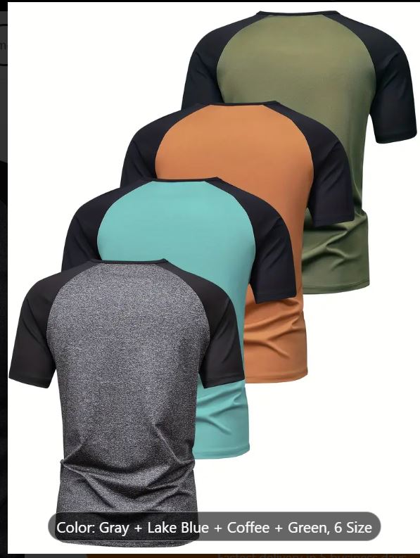 Lot de 4 chemises d'été à manches courtes pour homme -