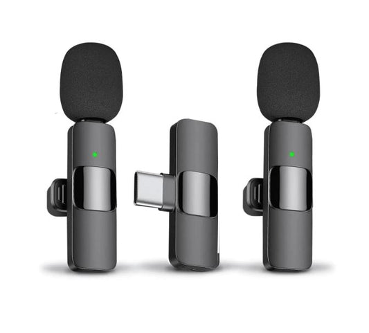 Microphone cravate professionnel sans fil compatible avec iPhone/Android, microphone omnidirectionnel à condensateur pour enregistrement vidéo/audio/vlog, microphone sans fil