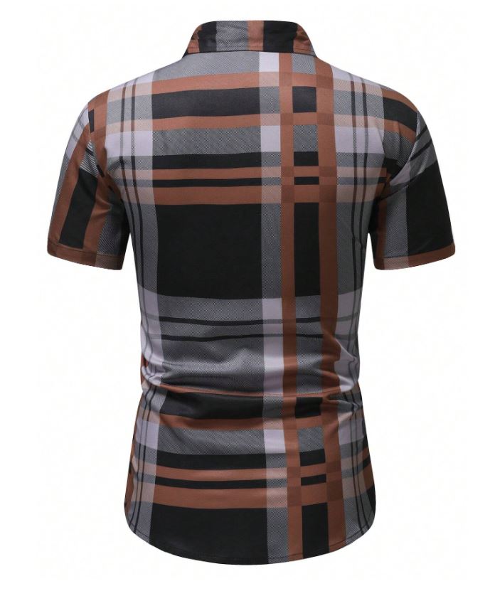Chemise à carreaux pour hommes