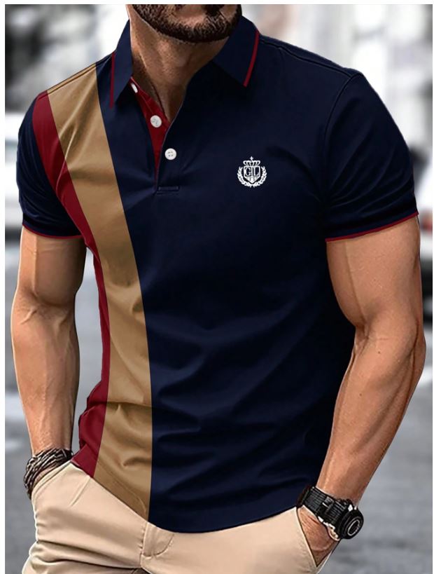 Polo  à manches courtes et col graphique