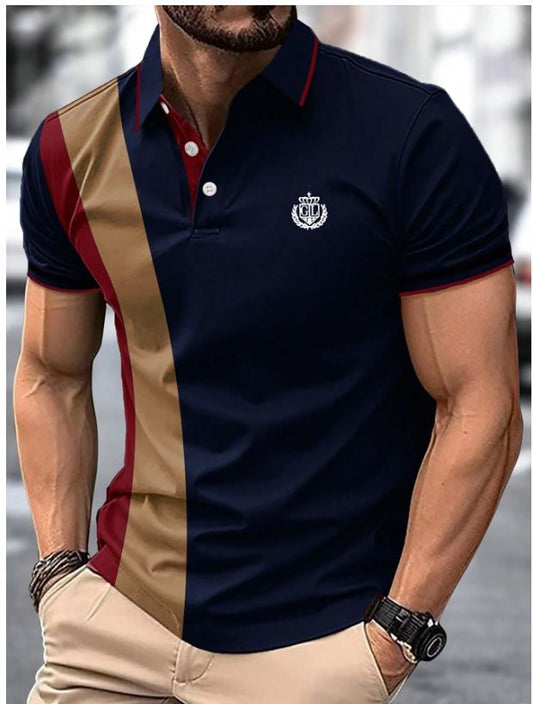 Polo  à manches courtes et col graphique