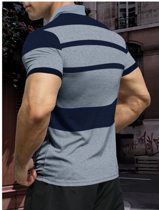 Polo decontracte a rayure