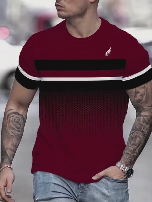 T shirt a manche courte et rayure