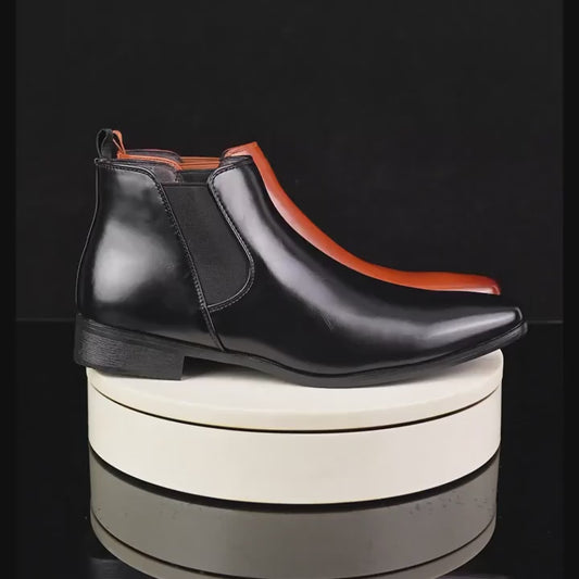 Bottines  noires classiques pour homme