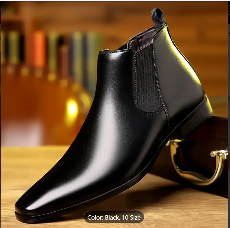 Bottines  noires classiques pour homme