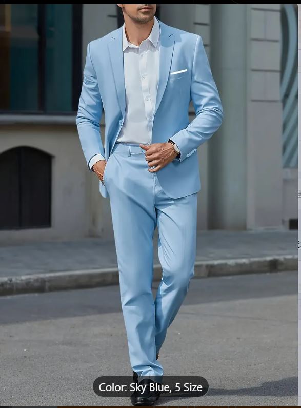 Costume deux pièces élégant pour homme