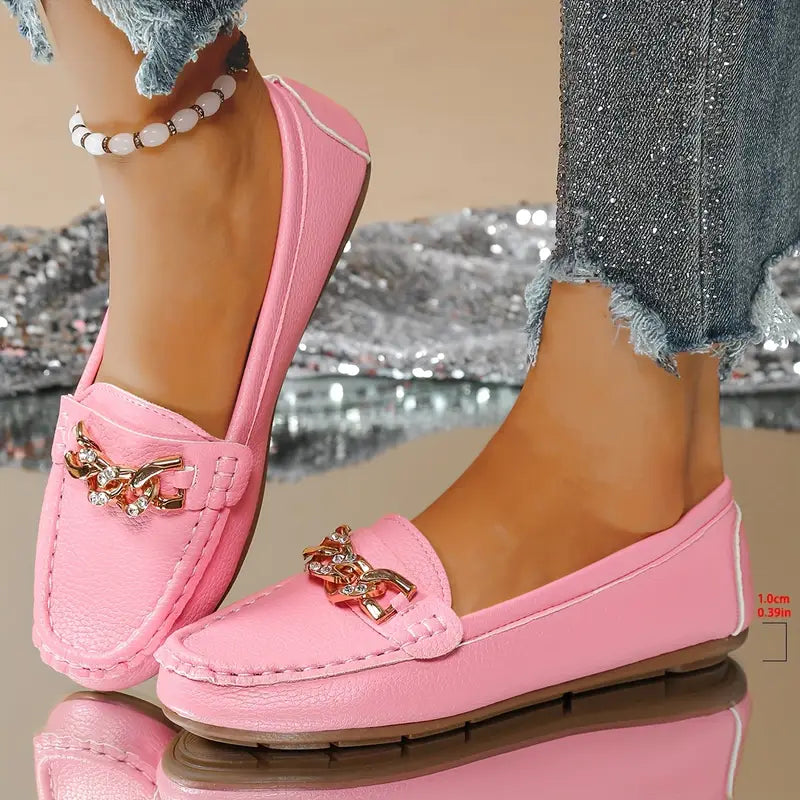 Mocassins classiques noirs pour femmes -
