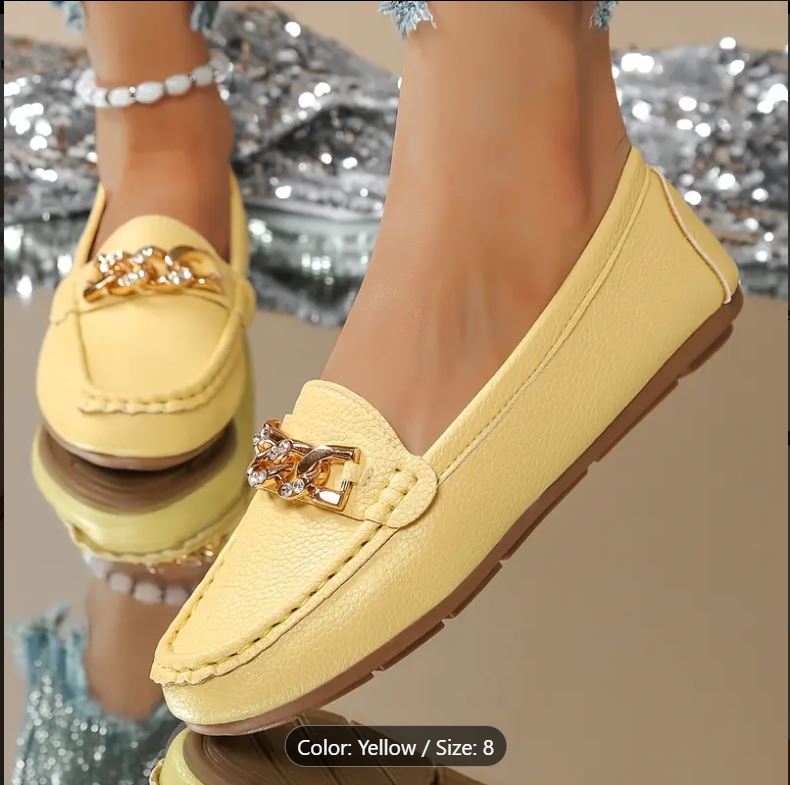 Mocassins classiques noirs pour femmes -